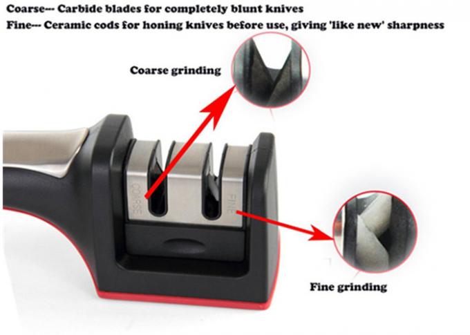 2 Stage Hand Knife Sharpener , Household Knife Sharpener For Kitchen Edge Tools