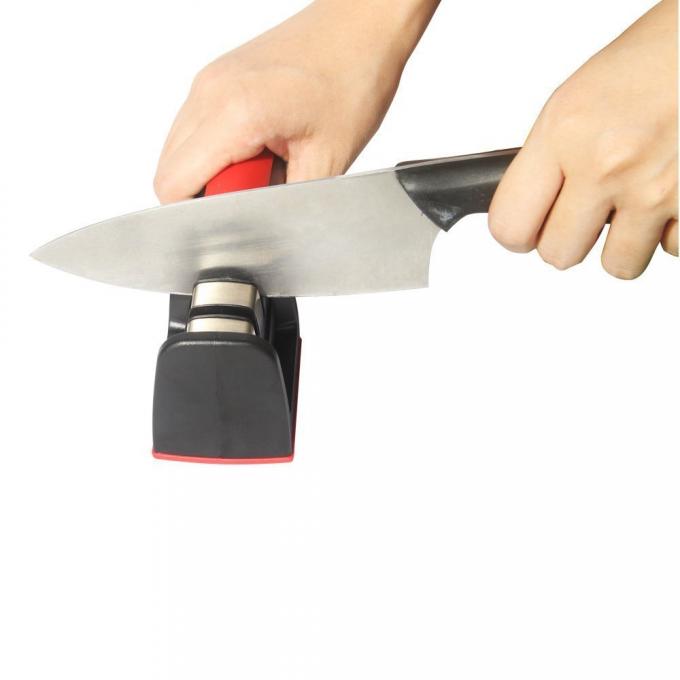 Kitchen Handle Knife Sharpener , Tungsten Blade 2 Stage Handle Knife Sharpener