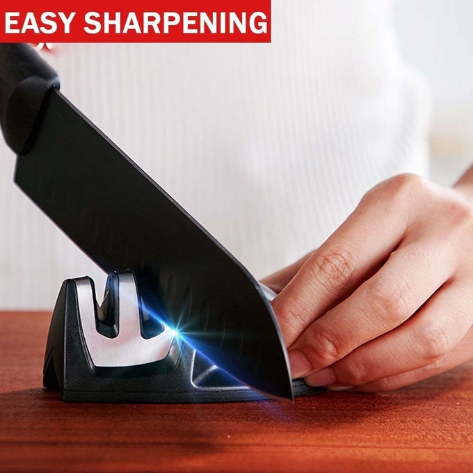 Solid Hand Knife Sharpener / 2 Stage Knife Sharpener With High Strength
