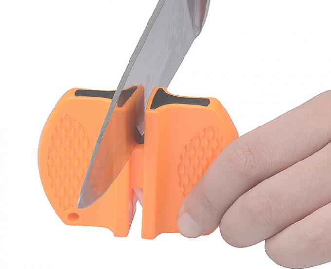 Mini Size Outdoor Knife Sharpener With Tungsten Blade And Ceramic Rod