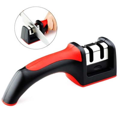 Adjustable Manual Knife Sharpener For Restaurant Corase , Fine Sharpening System