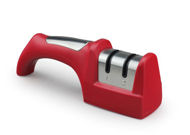 Red Home Ceramic Knife Sharpener With Comfortable Handle 205 * 65 * 52mm Size