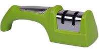 Portable Stainless Steel Handle Knife Sharpener With Diamond , Ceramic Wheel