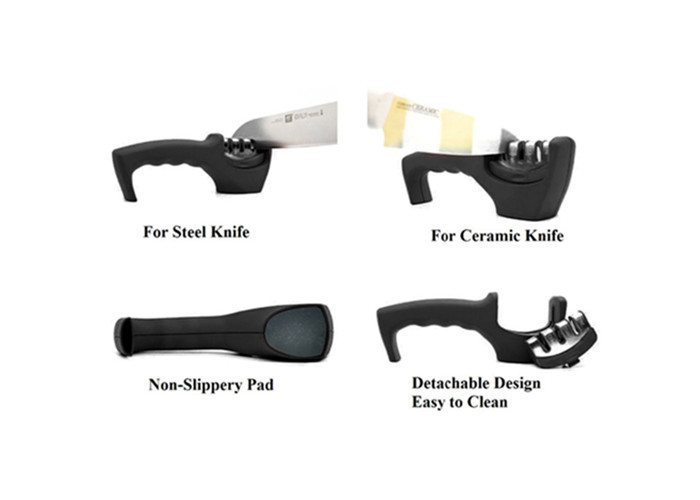 3 Stage Ceramic Knife Sharpener Egde Knife Sharpener For Steel Straight