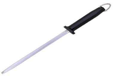 Eco - Friendly Butcher Diamond Steel Sharpening Rod With Carbon Steel Material