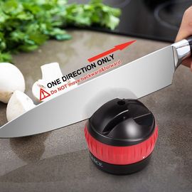 2 Step Knife Sharpener With Suction Pad , Manual Kitchen Knife Sharpening Tool