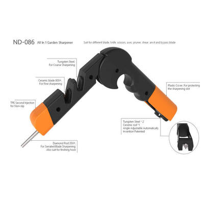 Portable 4 in 1 Mini Diamond Knife Sharpener Pocket Tool for Outdoor Camping and Garden Tools