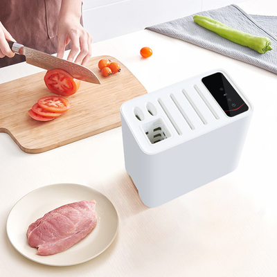 Kitchen Dry UV Disinfecting Electric Knife Holder Block With Sharpener