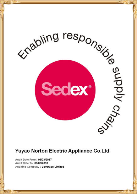 China Yuyao Norton Electric Appliance Co., Ltd. certification